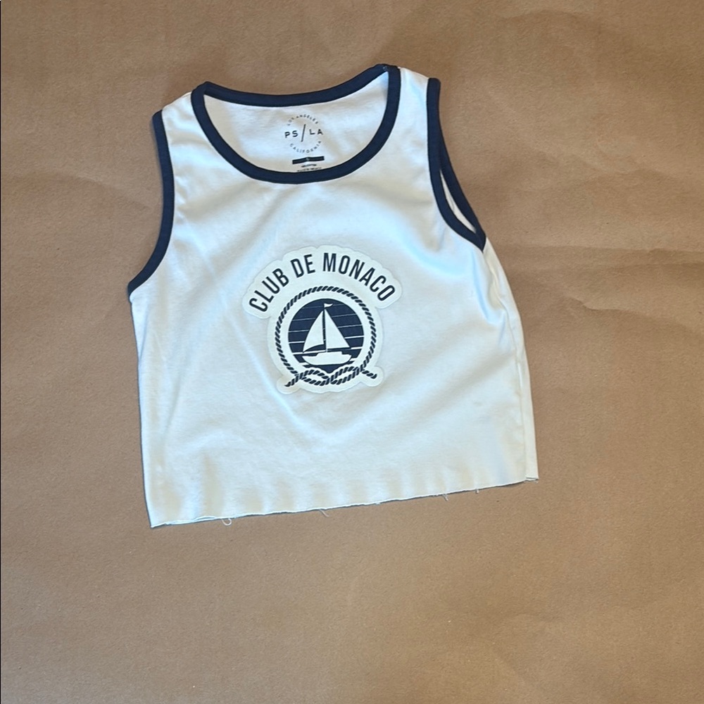 White and Blue Tank Top